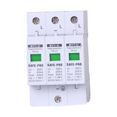 China DC SPD Solar Electricity Safety 3P BY1-C BY1-C Surge Protector Protective Devices 1200V for sale