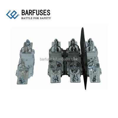 China Overload Protection Barfuse Din BH Series Fuse 250/400/630A Rail Mounted Base With Phase Barriers Kit And Neutral Fuse Link for sale