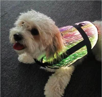 China Travel Viable Safety Bright Color Dog Clothes Dog Attractive Vest Cool And Bright At Night for sale