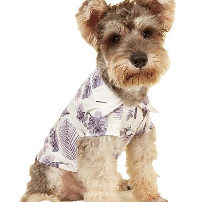 China New Sustainable Pet Clothes Pure Cotton Beach Travel Clothes Dog Coat Clothes Floral 100% Cotton Sustainable Coats And Jackets Pet Cat And Dog for sale