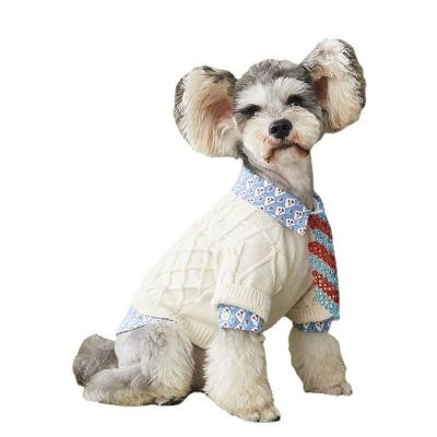 China Viable wholesale supplier of luxury small and medium dog clothing dog pet clothing autumn and winter knitwear coat for sale