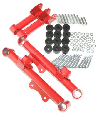 China Heavy Duty Carbon Steel Red Racing Rear Upper And Lowering Tubular Control Arms For 79-04 Ford Mustang for sale