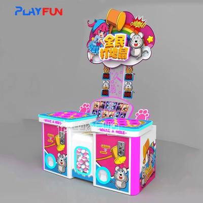 China Export products Coin operated interactive 2 Players frog hammer  whack a mole arcade hammer hitting game for sale