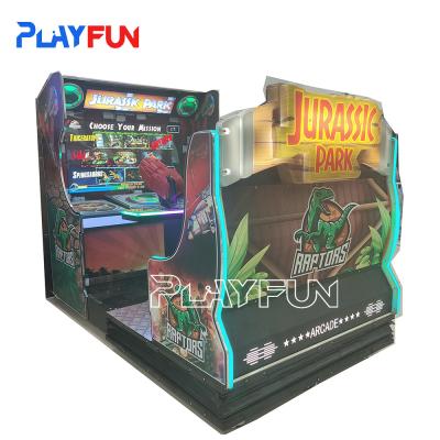 Chine Playfun Kids Coin Opéré en plein mouvement Simulateur Jurassic Park Arcade Vidéo fusil de chasse Machine de jeu Parc intérieur Elec à vendre