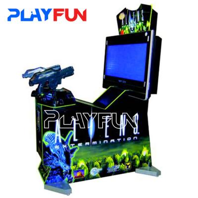 China Adult 2 players arcade game machine shooting coin operated vibration Aliens gun shooting simulator game machine for sale