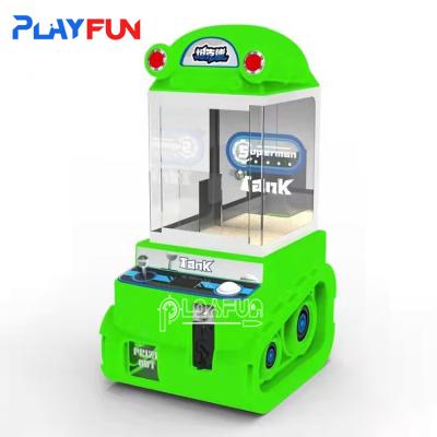 China Super Tank LED Lightful 8 Cm 3 Intch Toy Candy Catcher Grabber Mini Gantry Bartop Claw Crane Arcade Game Machine for sale