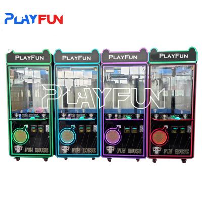 China Black Prize Machines 710mm Custom Doll Claw Machine 4 Side Transparent Claw Crane Machine for sale