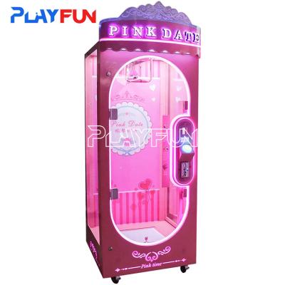 China Indoor Pink Date doll Aluminum Rail Crane Claw Scissors Vending coin operated skill  Arcade game  Machines cut  prize  m for sale