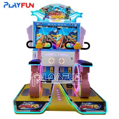 China Playfun Coin tickets redemption game machine arcade 2 players bike man for sale