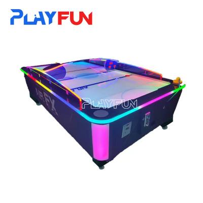 China PlayFun Indoor Commercial Amusement Park Sport Air Hockey Coin Operated Curved Surface Air Hockey Arcade Table for sale