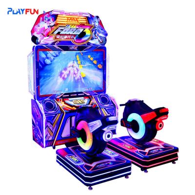 China PlayFun Motion 2 Player Small Kids Racing Motor Video Game Coin Operated Commerce Race Car Arcade Game for sale