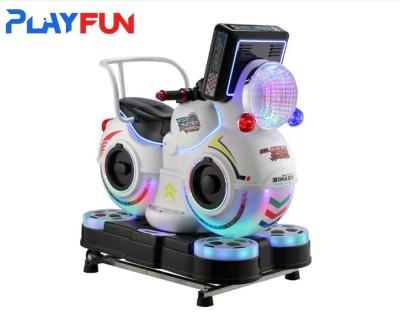 China Playfun 3D Interaction Kid Rides Moto Rocking Music Coin Games Machines Super Tack Happy Little Motorcycle for sale