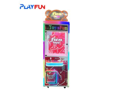 China playfun arcade coin operated game fun toys crane claw machine mini prize machine for sale