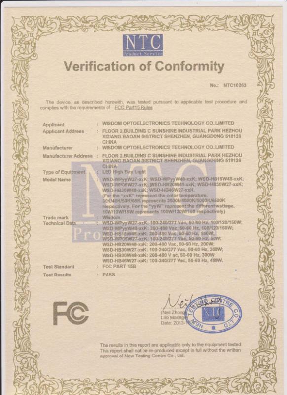 FCC - WISDOM OPTOELECTRONICS TECHNOLOGY CO.,LIMITED.