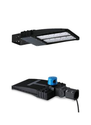 China Aluminium White Colour Slim Parking Lot Light Fixtures Chips 3030 UL / DLC Approval for sale