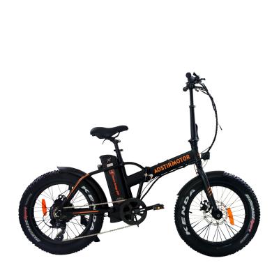 China Hot Selling Aluminum Alloy 20 Inch Tire 36v 500w Foldable Fat Bike Electric Bicycle In USA Warehouse for sale