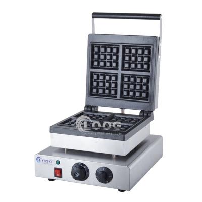 China Hotels Durable Single Aluminum Plate Square Waffle Machine Commercial Belgian Waffle Maker Electric for sale