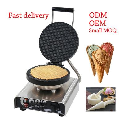 China Hotels Baking Waffle Making Machine Stainless Steel Belgian Electric Commercial Ice Cream Waffle Cone Maker for sale