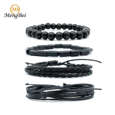 China Vintage Simple Handmade Thin Wrap Leather Bracelets For Women Men Couples Gifts for sale