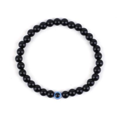 China Lava Healing Balance Reiki Buddha Blue Eye Beaded Bracelet Natural Casual/Sporting Prayer Stone for sale