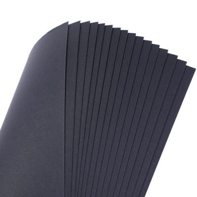 China 176Gsm High Density Black Pure Wooden Pulp Paperboard Cardboard High Temperature Resistant Black Kraft Paper A Grade Handmade for sale