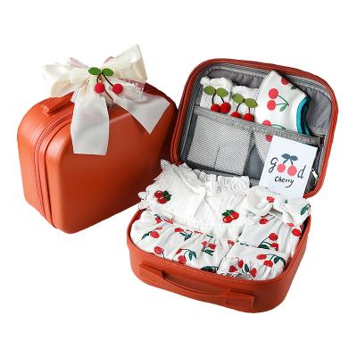 China Hebo Breathable Cherry Box Cotton Baby Clothes 2022 Set Spring Baby Rompers Baby Gift Set Box For Newborn for sale