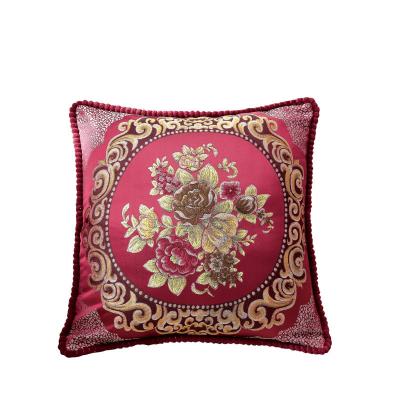 China Custom Jacquard Sofa Decorative Pillowcase Cushion Covers Anti-pilling Bed Headrest Cushion for sale