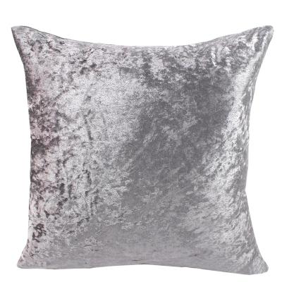 China Anti-pilling Home Sofa Decorative Cushion Cover Ice Velvet Solid Color Pillowcase Polyester for sale