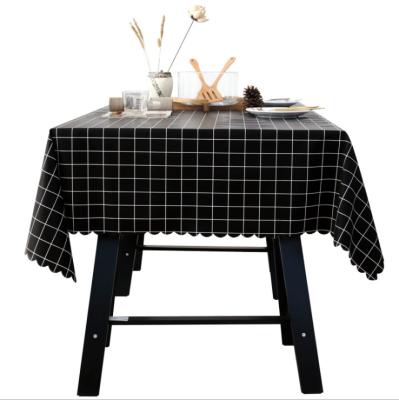 China Household Plaid Tablecloths Waterproof Oil-proof No-Wash Products Plastic PVC Table Cloths For Dining Room for sale