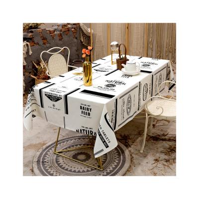 China Party Waterproof Cotton Household Products Polyester Blend Table Cloth Linen Table Cloth For Dining Room for sale