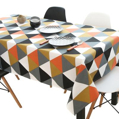 China Household Products Cotton Linen Polyester Blend Tablecloth Modern Printing Tablecloth For Dining Room for sale