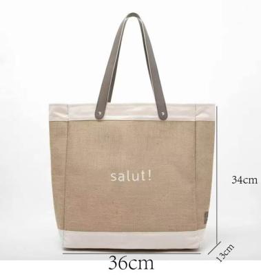 China Exhibition Hot Selling Reusable Grocery Bags Handle Waterproof Jute Shopping Bag Portable Packaging Bag With Low Price for sale