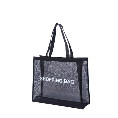 China Wholesale Black Nylon Show Custom Mesh Bags Large Drawstring Bags For Shoes for sale