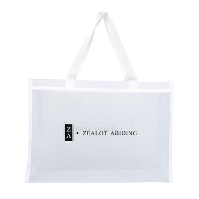 China High-end Fashion Show Fashion High-end Display Nylon Eco Mesh Universal White Bag Custom Luxury Shopping Bags for sale