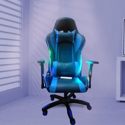 China New Design Custom Gamer Chair (Height) Adjustable Led Lightweight Gaming Chair With RGB Wire for sale