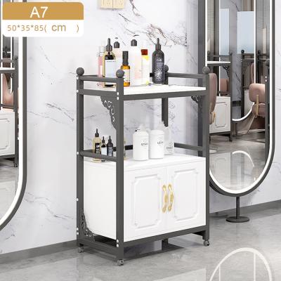 China Modern Popular Factory Sale Hair Salon Station Mirror Salon Trolley Products Double Face for sale