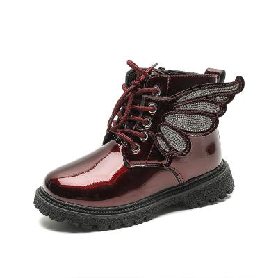 China Girls Wing Fashion Short Boots British Style Breathable Princess Boots for sale