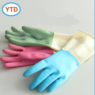 China OEM Use Chemical Resistant Hand Protection Industrial Working Rubber Cleaning Gloves Double Sided Custom Logo Rubber Long Rubber Gloves for sale