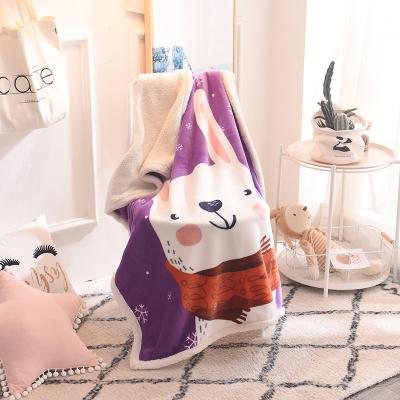 China China Factory Anti Dust Mites Lovely Soft Touch Feeling Printed Newborn Baby Wrap Cartoon Blanket For Kids Children for sale