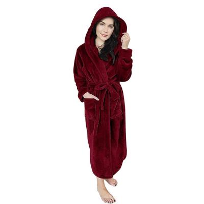 China European American Luxurious Design QUICK DRY Warm Soft Home Bedroom Bathrobe Hooded Pajamas For Women for sale