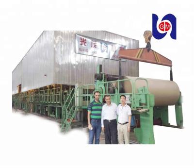 China New Technology Waste Paper Wheat Straw Kraft Paper Mill Carton Making Machine Waste Paper Recycling Machine for sale