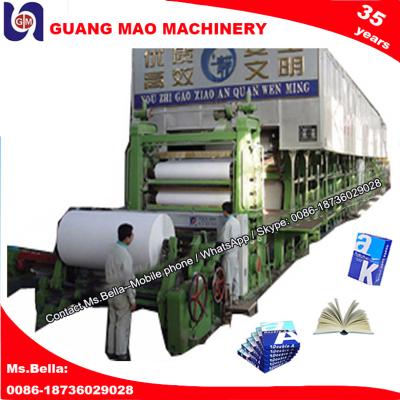 China Full Automatic Waste Paper 1575mm Waste Paper Recycling A4 Exercise Book Copy Paper Making Making Machine! for sale