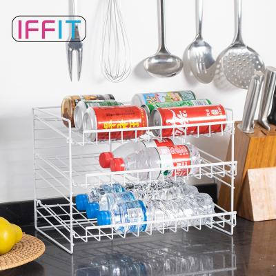 China 3 Link Sponge Rack Kitchen Shelf Canned Food Display Rack Sustainable Table and Storage Home Rack for sale