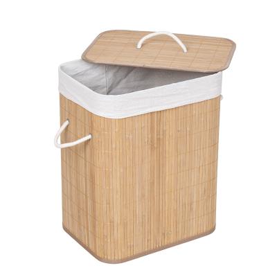 China Large Capacity Stored Woven Bamboo Clothing Storage Basket Environmental Protection Others Storage Baskets for sale