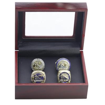 China TRENDY 4 Pieces Set wood gift box 2022 Golden State Warriors Zinc Alloy Rhinestones Thompson No. 11 Custom Basketball Championship Ring for sale