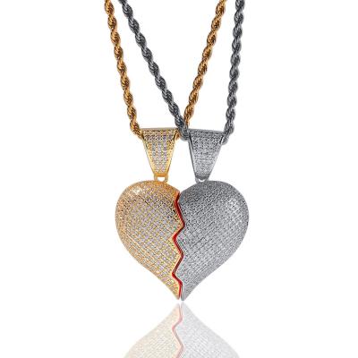 China CLASSIC Stylish stainless Steel Chain Crystal Heart Necklace Pendant for woman for sale