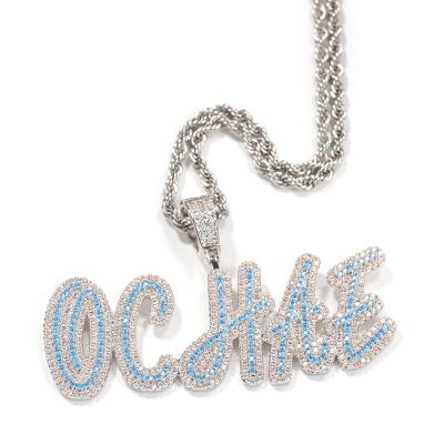 China CLASSIC Fashion Diamond Letter Pendant Jewelry Custom Name Necklace for men for sale