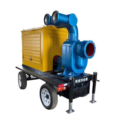 China Automotive industry 200 m3/h 30kw flood control and drainage sewage self priming mud pump diesel slurry pump for sale