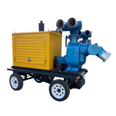 China Auto Industry Trailer Sludge Pump Pump Dewatering Trucks Mobile Drainage Sewage Self Fighting Floods for sale