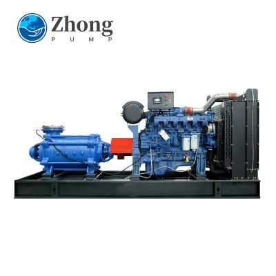 China Automotive industry industrial high flow high head 8 inch 600m mobile farm irrigation diesel pump for sale